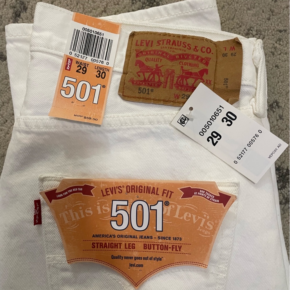 Vintage white 501’s! 29x30